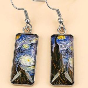 Van Gogh‎ Starry Night Artist Dangle Earrings
